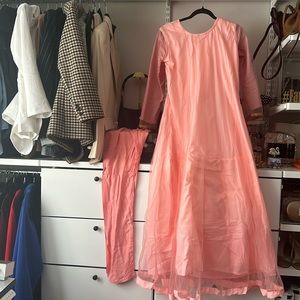 Pink anarkali salwar kameez